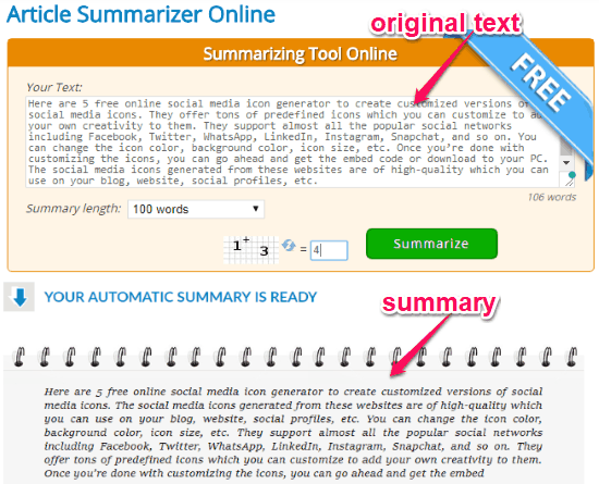 Free Summarizer Software